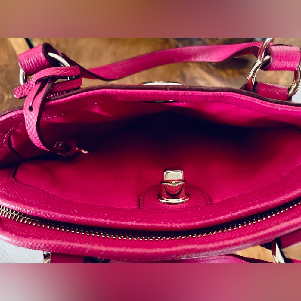 Coach Prince Street Mini Dome Satchel -Fuchsia- 34940 - Picture 9 of 17